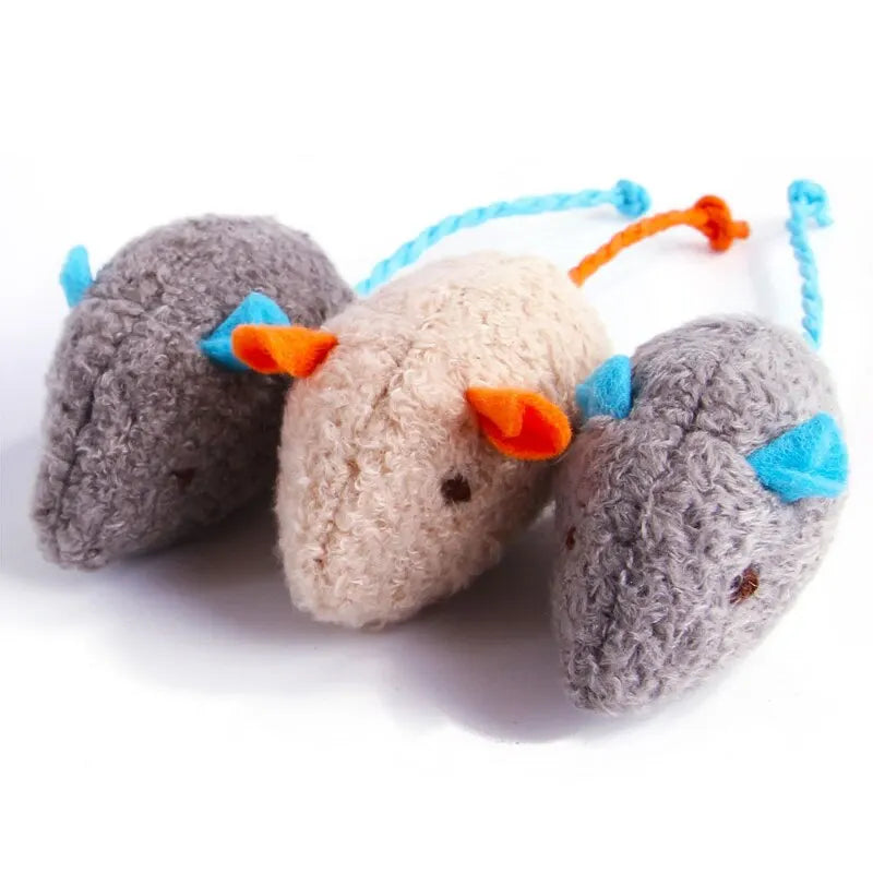 Souris en Peluche au Design Mignon, Résistante aux Morsures, avec Herbe à Chat