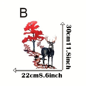 Art en fer métallique Cerf à queue blanche