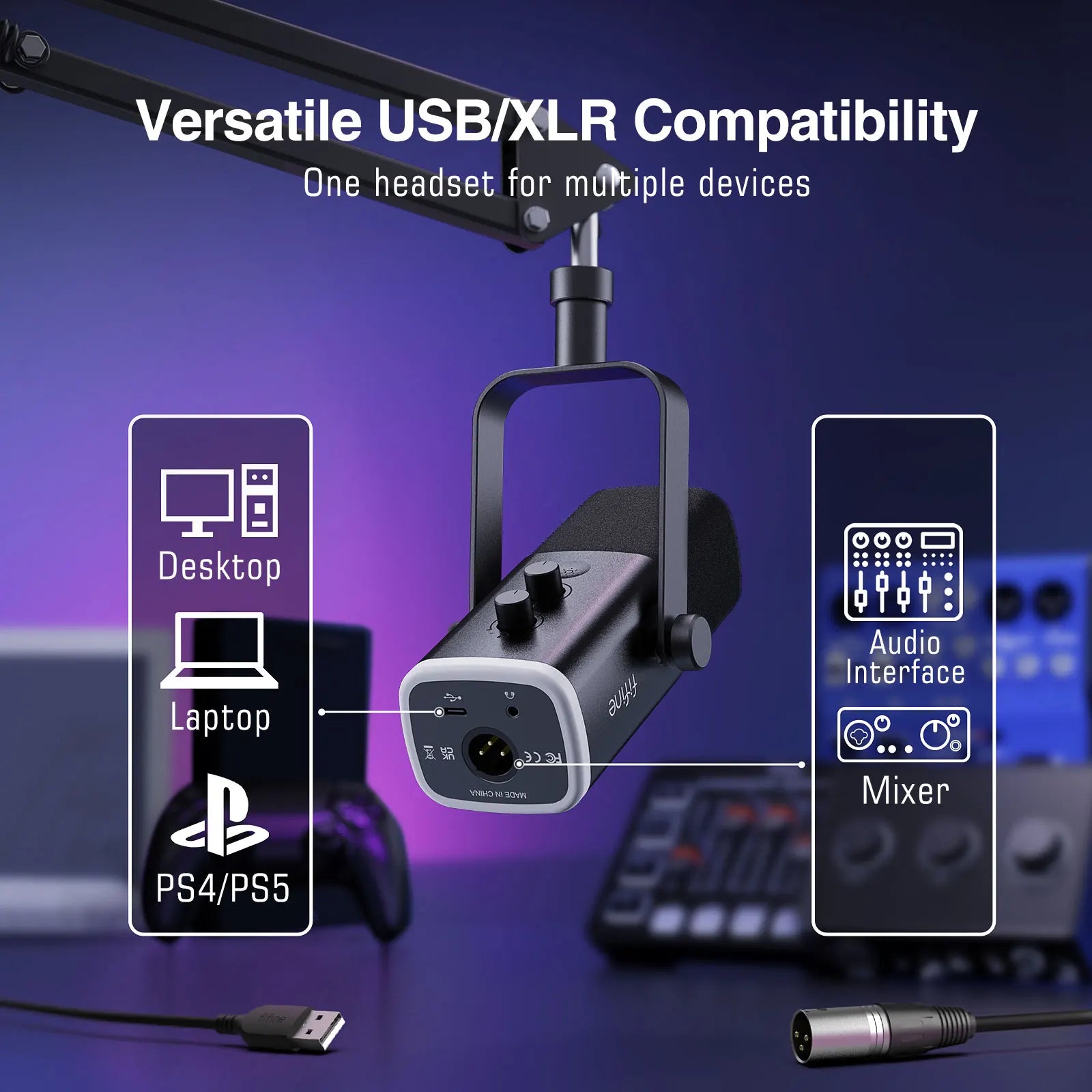 Kit micro de jeu XLR/USB