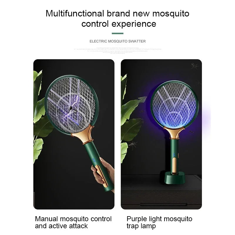 Raquette anti-moustiques 2 en 1 USB rechargeable