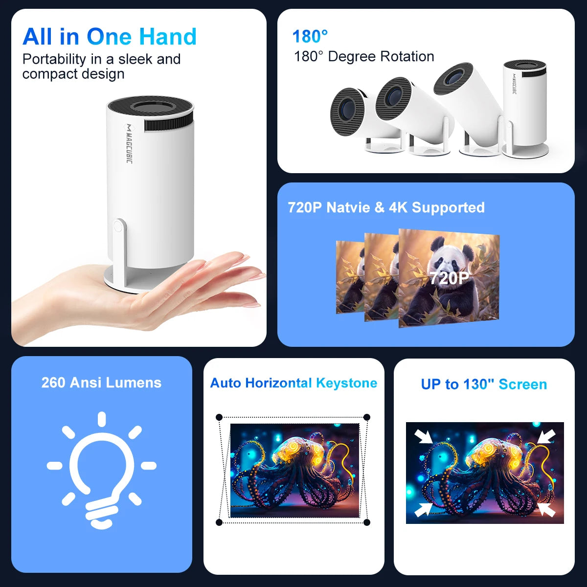 Projecteur 4K Android 11 HY300 Pro