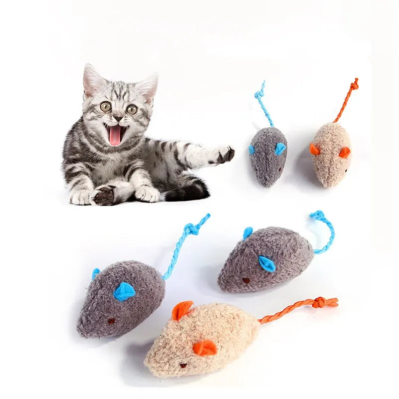 Souris en Peluche au Design Mignon, Résistante aux Morsures, avec Herbe à Chat