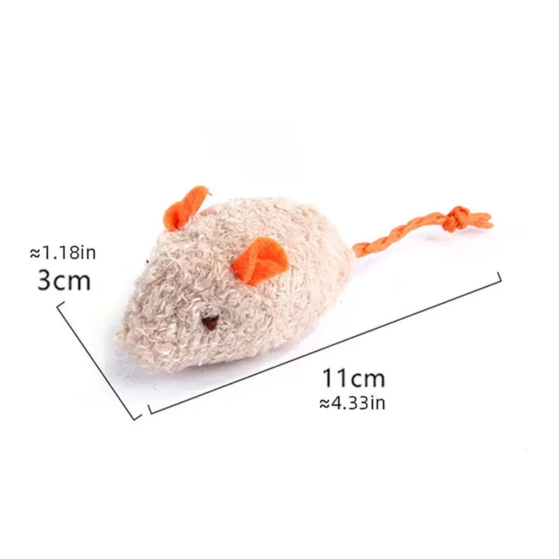Souris en Peluche au Design Mignon, Résistante aux Morsures, avec Herbe à Chat