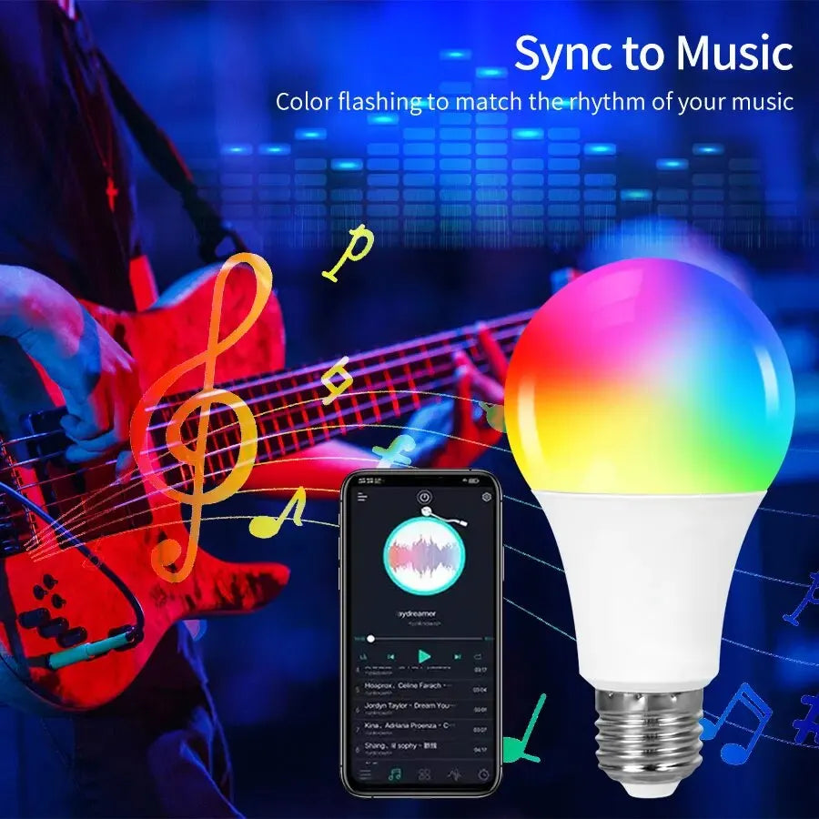 Ampoule LED Intelligente Bluetooth Tuya E27 RGB