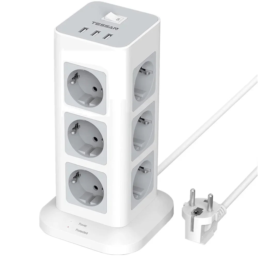 Tower Extension Power Strip Surge Protection