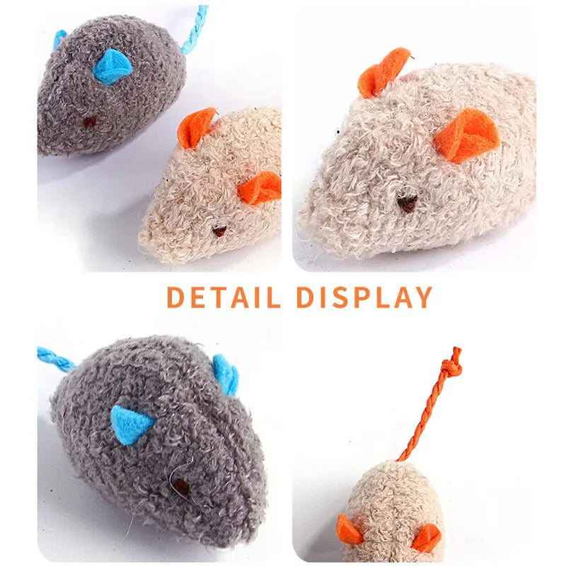 Souris en Peluche au Design Mignon, Résistante aux Morsures, avec Herbe à Chat