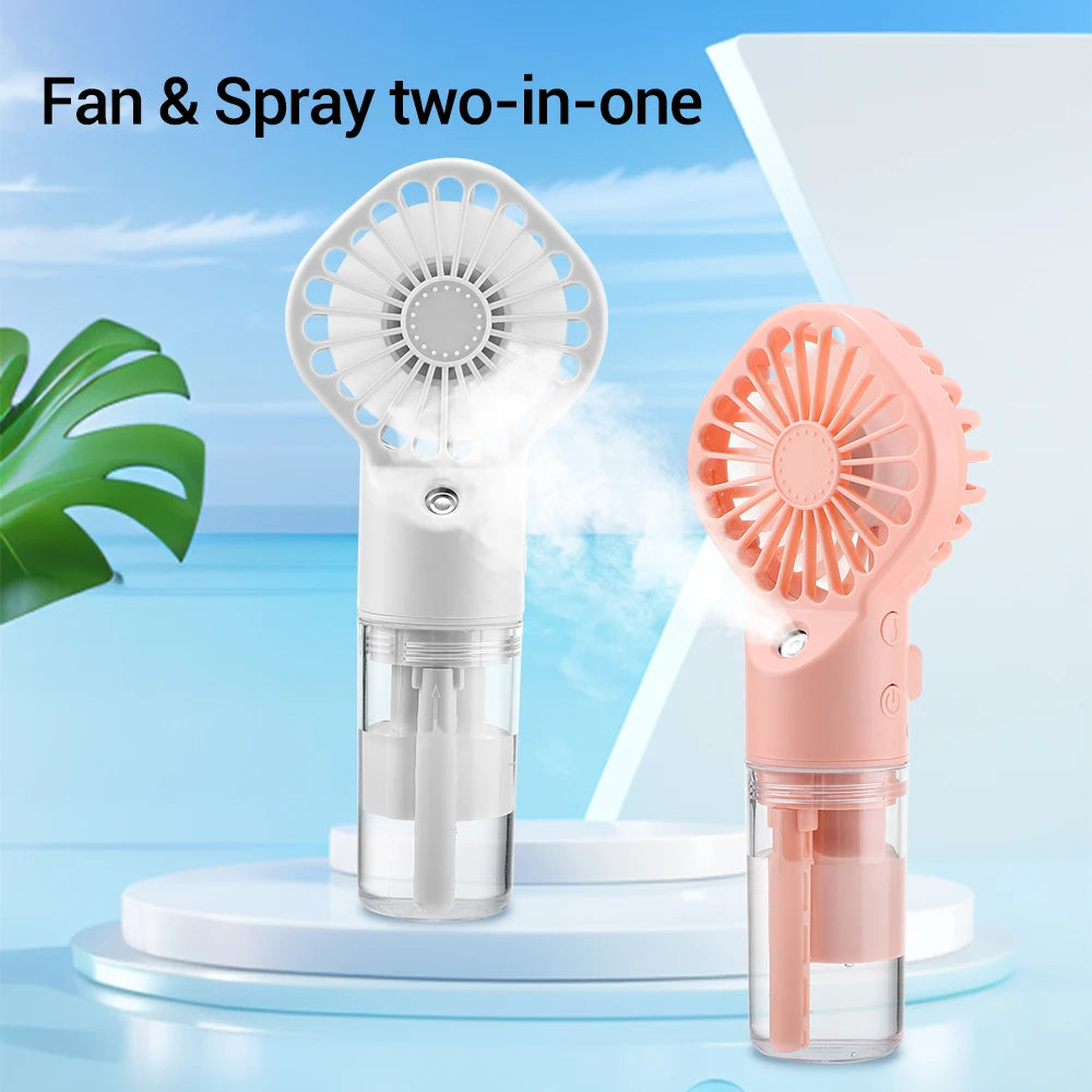 Ventilateur Portable à Main avec Pulvérisation d’Eau