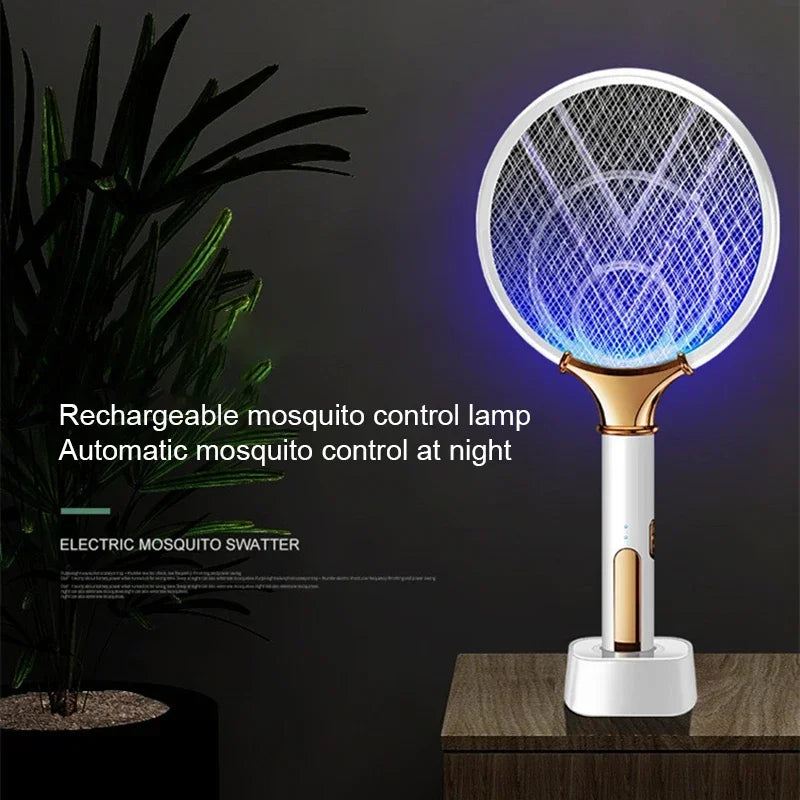 Raquette anti-moustiques 2 en 1 USB rechargeable